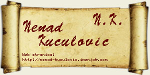 Nenad Kuculović vizit kartica